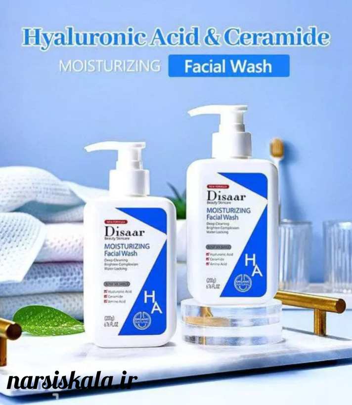ژل شستشوی سفیدکننده هیالورونیک اسید دیسار Disaar حجم 200 میلی لیتر