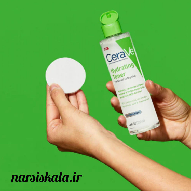 تونر آبرسان سراوی CeraVe حجم 200 میل | حاوی هیالورونیک اسید و سرامید، مناسب پوست خشک و نرمال
