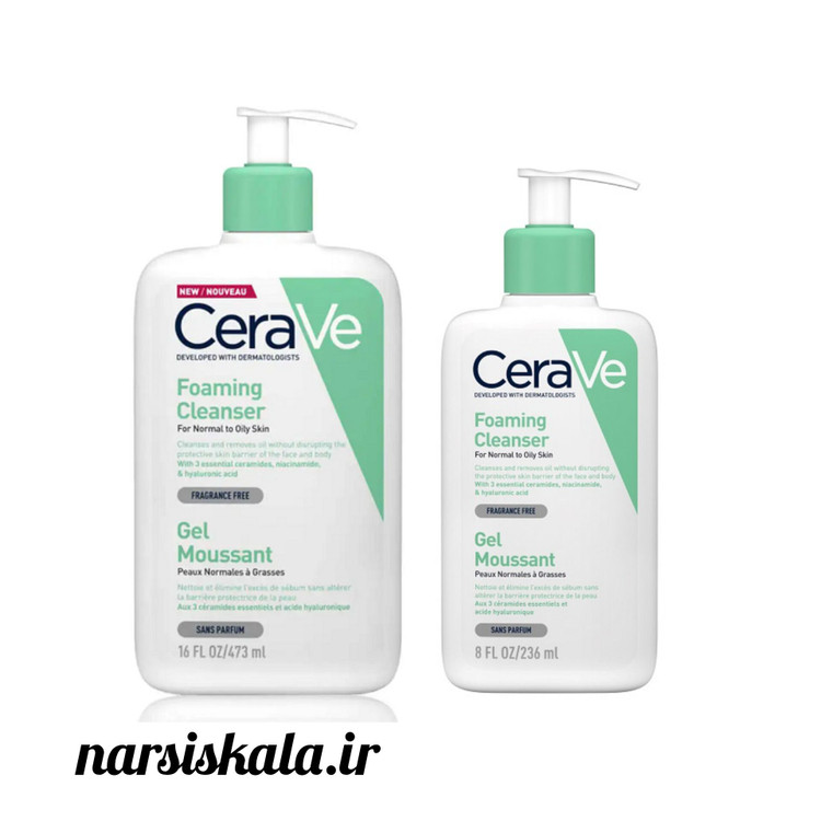 فوم شستشوی صورت سراوی Cerave حجم 236 میل (مخصوص پوست های چرب و نرمال)