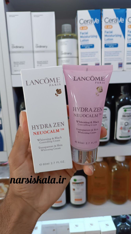 کرم سفید کننده و روشن کننده پوست لانکوم LANCOME HYDRA ZEN حجم 80 میلی لیتر