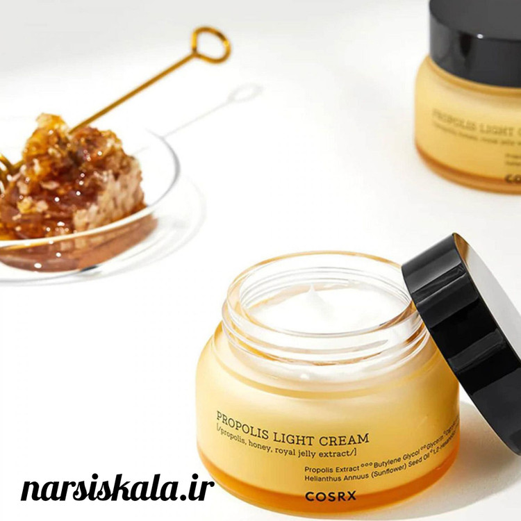 کرم آبرسان روشن کننده پوست کوزارکس COSRX Full Fit Propolis Light cream