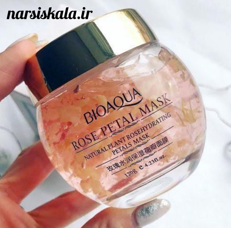 ماسک ژلی آبرسان قوی برگ گل رز بیوآکوا 120میل BIOAQUA Rose Petal Mask