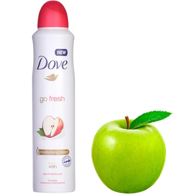 اسپری ضدتعریق داو مدل Go Fresh با رایحه سیب و برگ چای حجم ۲۵۰ میلیلیتر