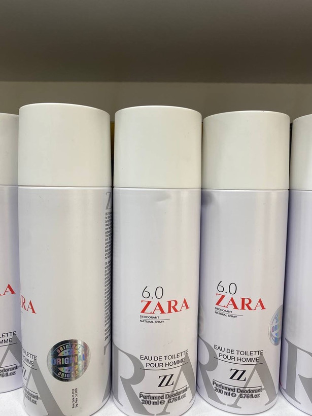 اسپری خوشبو کننده بدن زارا ZARA رایحه کد 6.0