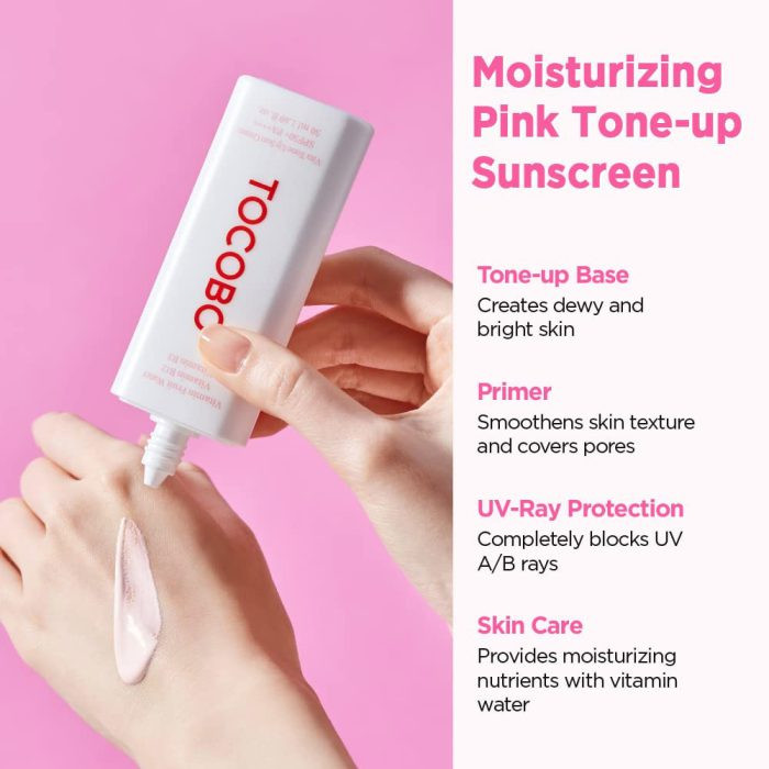 کرم ضد آفتاب ویتامینه تون آپ توکوبو مدل ++++Tocobo Vita Tone Up Sun
