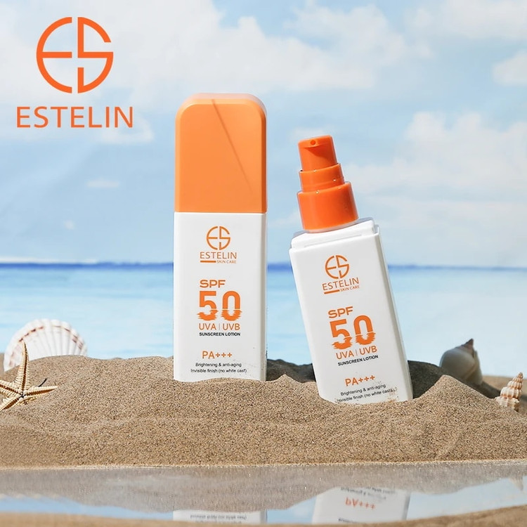 لوسیون ضدافتاب روشن کننده و ضد پیری SPF50 استلین ESTELIN