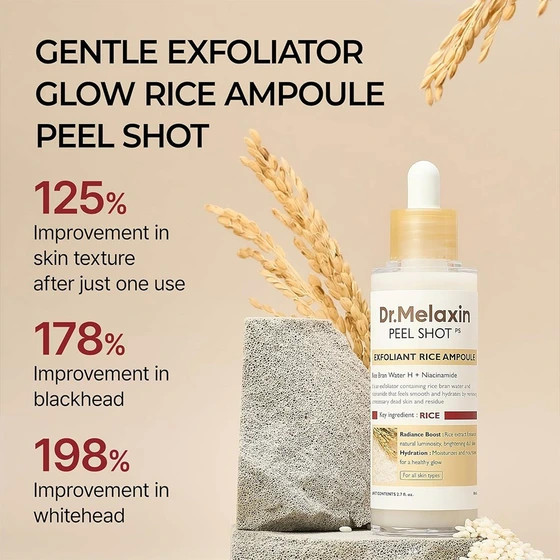 آمپول پیل شات برنج سفید دکتر ملاکسین Dr.Melaxin Peel Shot Ampoule