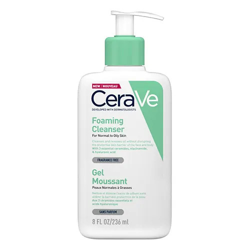ژل شستشو پوست های نرمال و چرب فومینگ سراوی CeraVe حجم 473 میل
