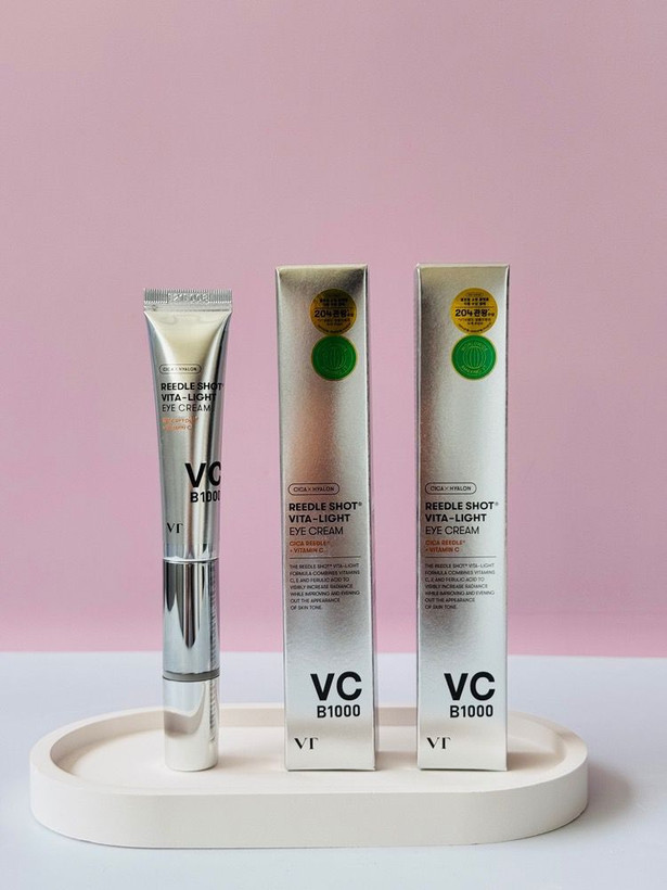 کرم دور چشم لیفتینگ و روشنکننده ویبرهدار ریدل شات VT Cosmetics