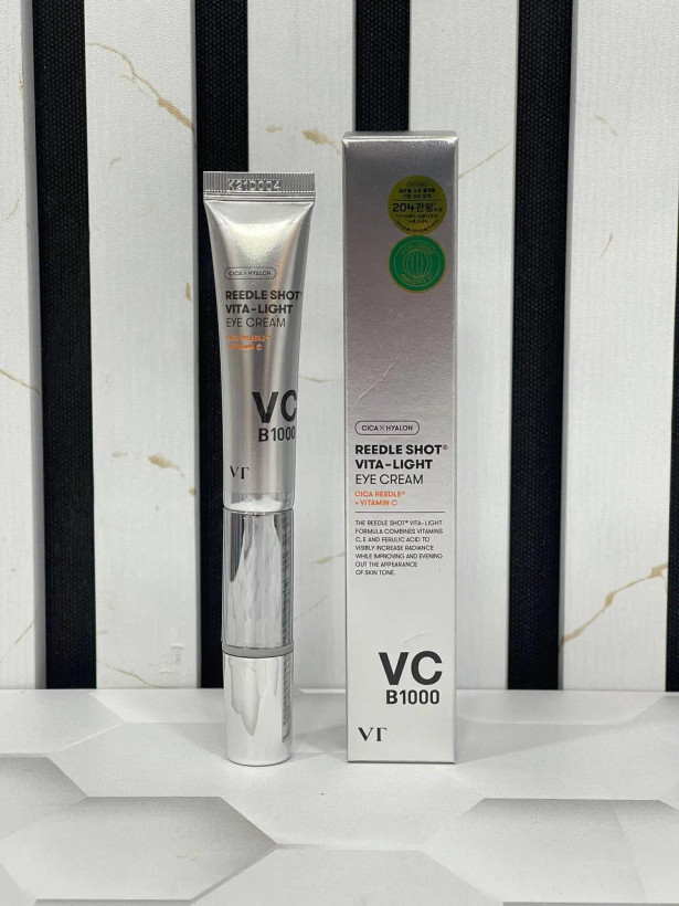 کرم دور چشم لیفتینگ و روشنکننده ویبرهدار ریدل شات VT Cosmetics