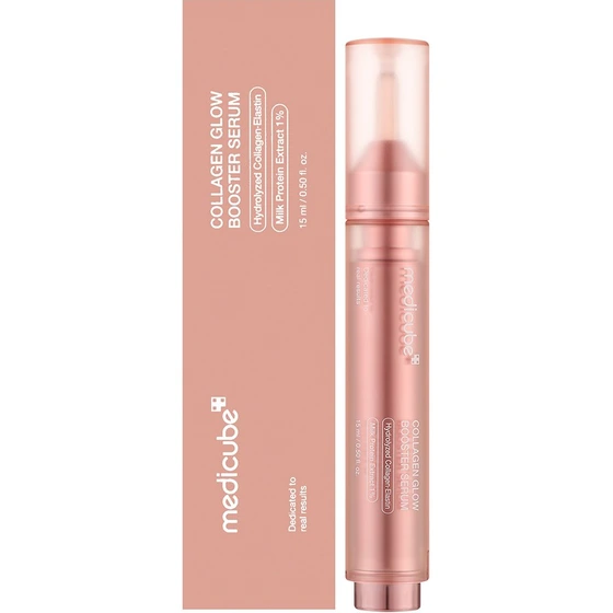 بوستر سرم جوانساز کلاژن مدی کیوب مدل Collagen Glow Booster حجم ۱۵ میلی‌لیتر