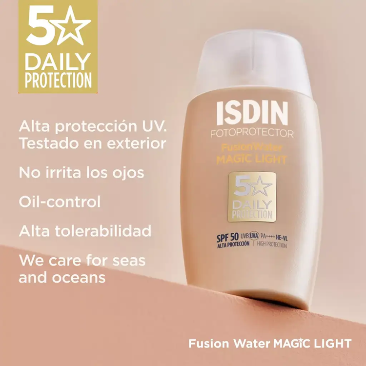 ضدآفتاب رنگی ایزدین فیوژن واتر مجیک لایت SPF 50