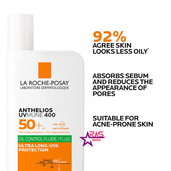 ضد آفتاب فلوئید بی رنگ لاروش پوزای مدل SPF50 Anthelios LA ROCHE POSAY حجم 50 میلی لیتر
